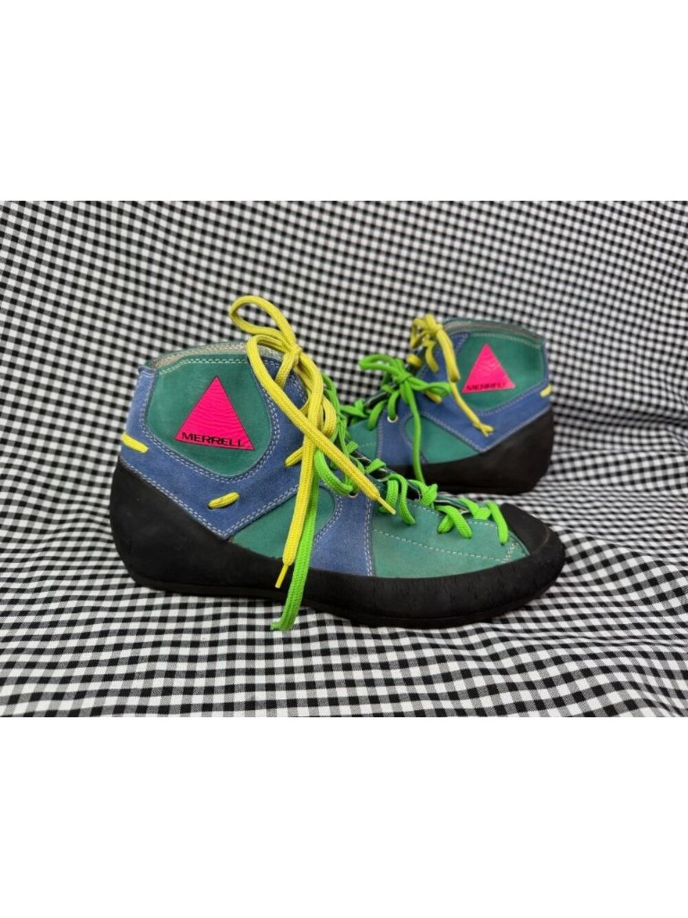 Merrell Flashdance Climbing Shoes Wmns 9 Teal Blue Green High Top Rare Gorpcore